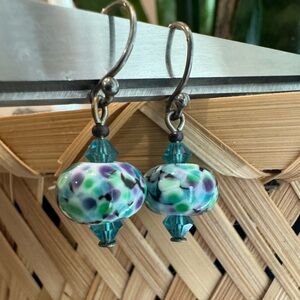 Glass bead earrings